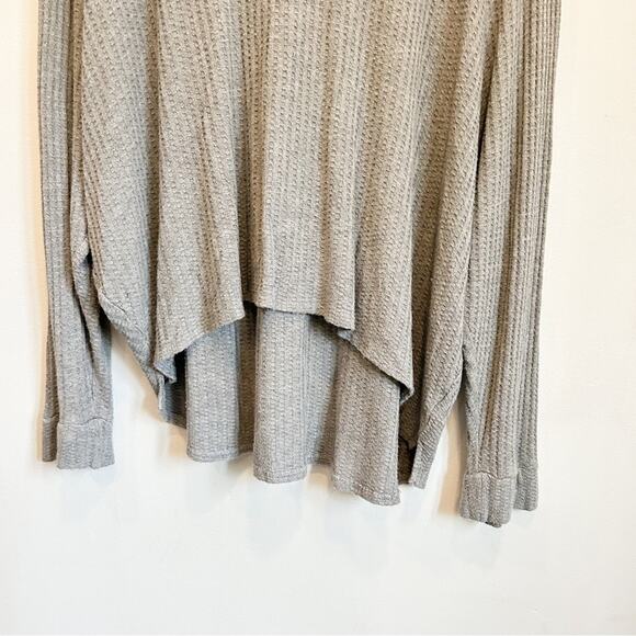 Chaser Waffle Knit Oversized Top Gray Size M - Picture 4 of 8